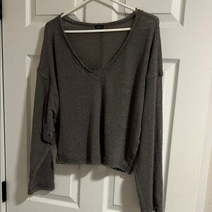 Urban Outfitters Charcoal V-Neck Sweatshirt